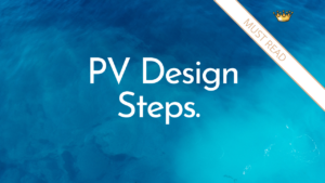 PV Design Steps