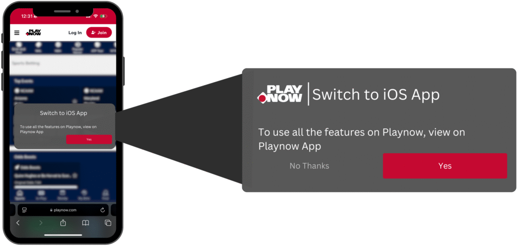 Switch to iOS App